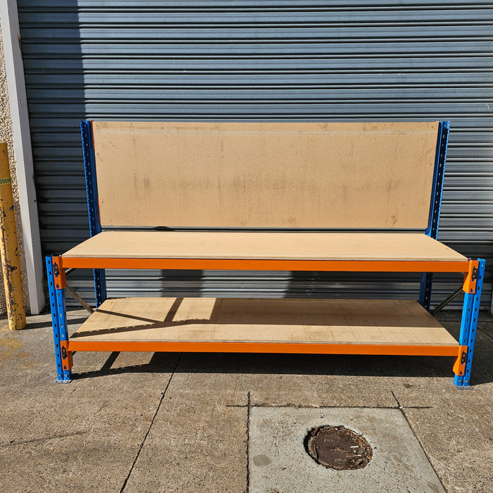 Dexion 2 Tier Workbench with Backboard - Used