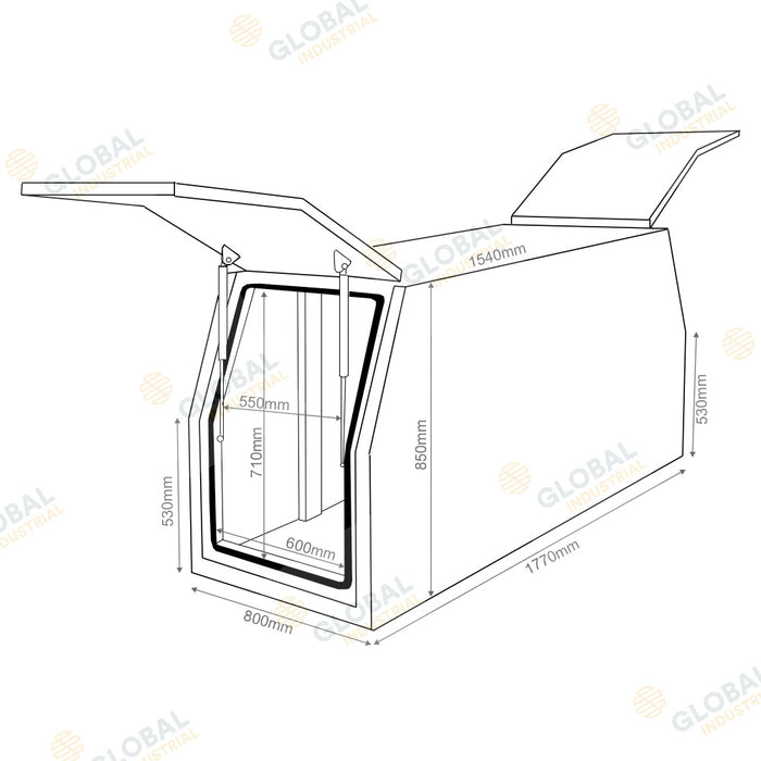 Steel Ute Canopy Toolbox