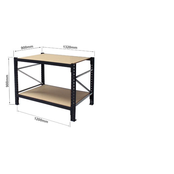 Mobile Workbench with Castors - 2 Tier