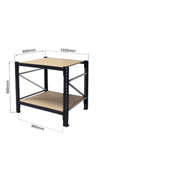 Mobile Workbench with Castors - 2 Tier