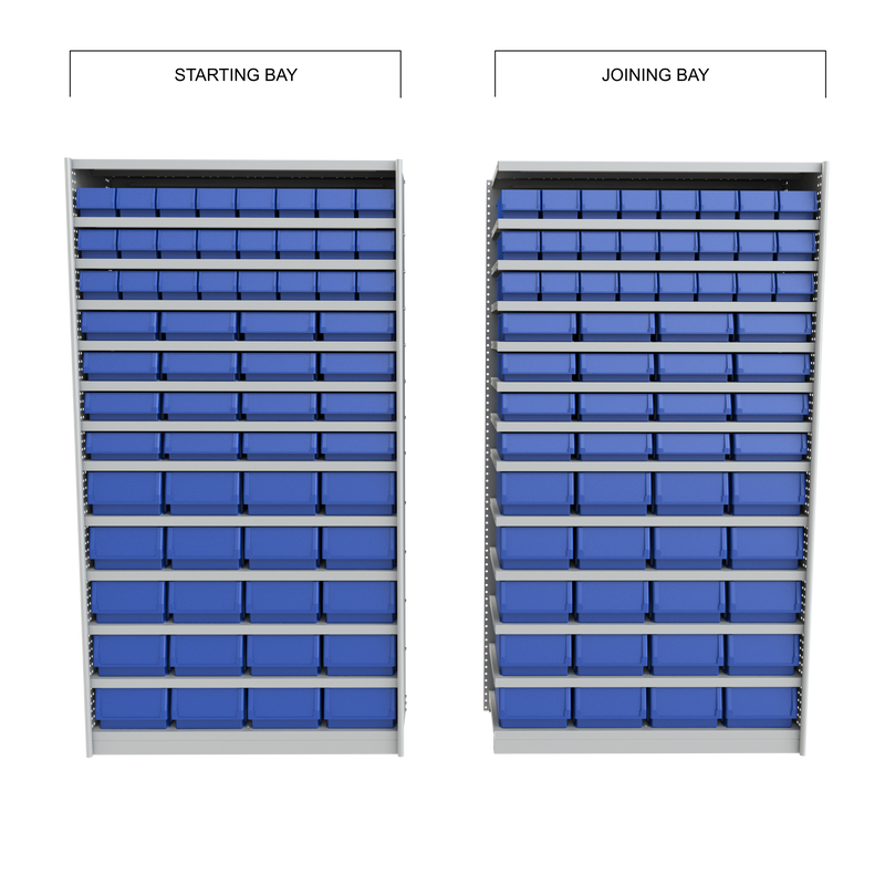 Mixed Bucket Shelving Bay