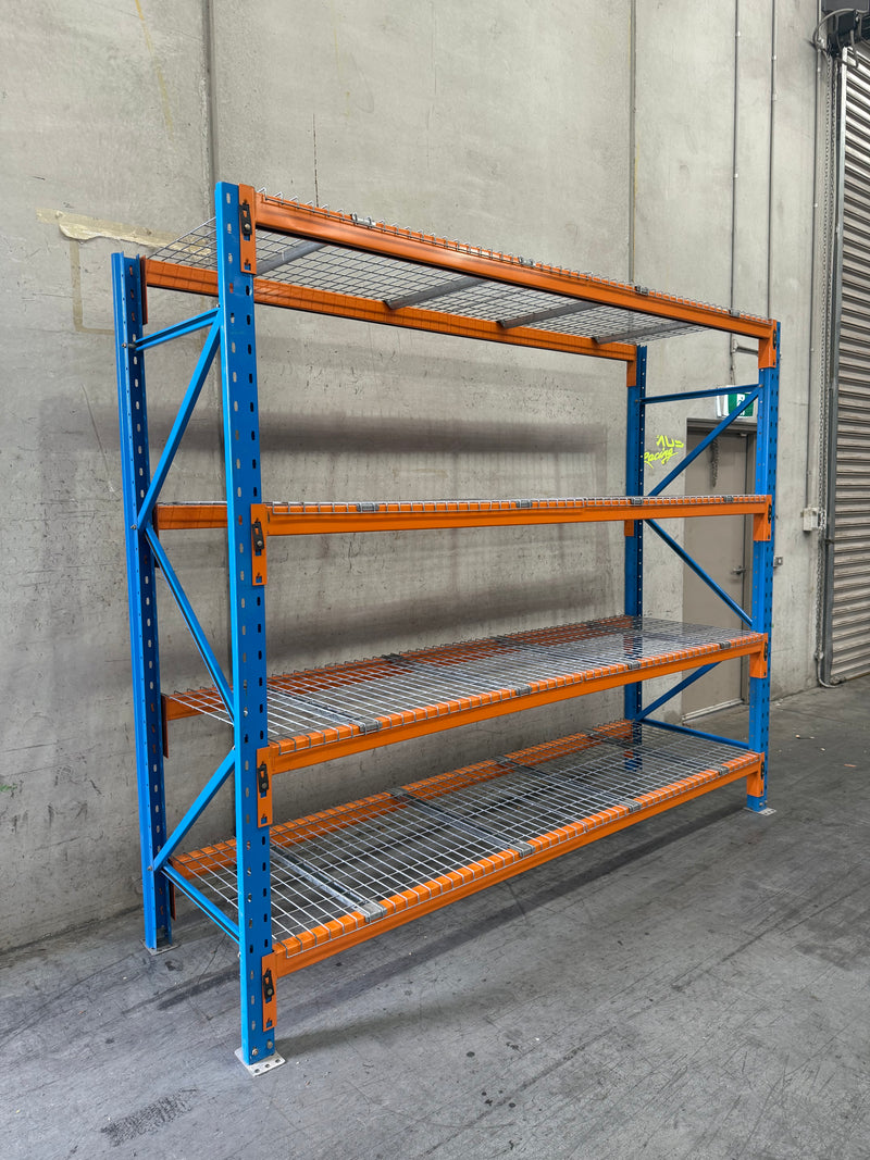 Heavy Duty Shelving - Starter Bay - Mesh Decks - Used