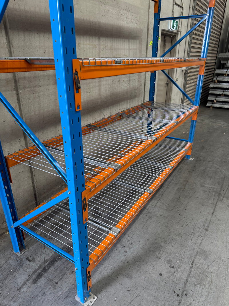 Heavy Duty Shelving - Starter Bay - Mesh Decks - Used