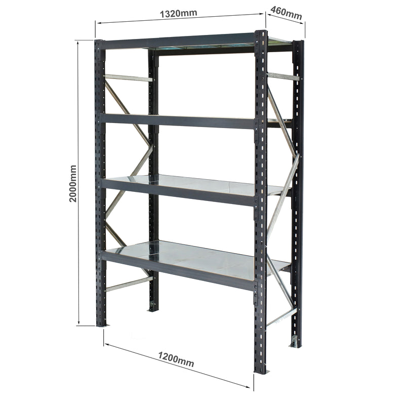 Longspan Shelving - All Shelf Materials - Starter Bay (2000mmH)