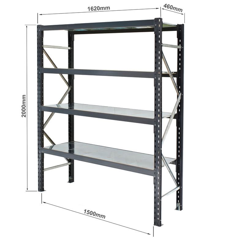 Longspan Shelving - All Shelf Materials - Starter Bay (2000mmH)