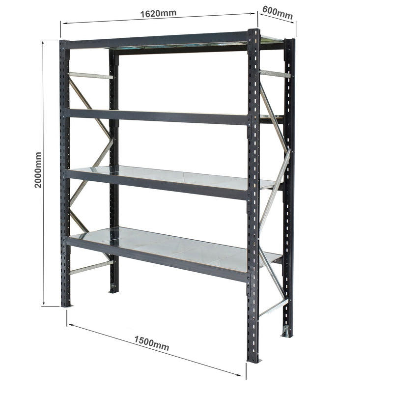 Longspan Shelving - All Shelf Materials - Starter Bay (2000mmH)