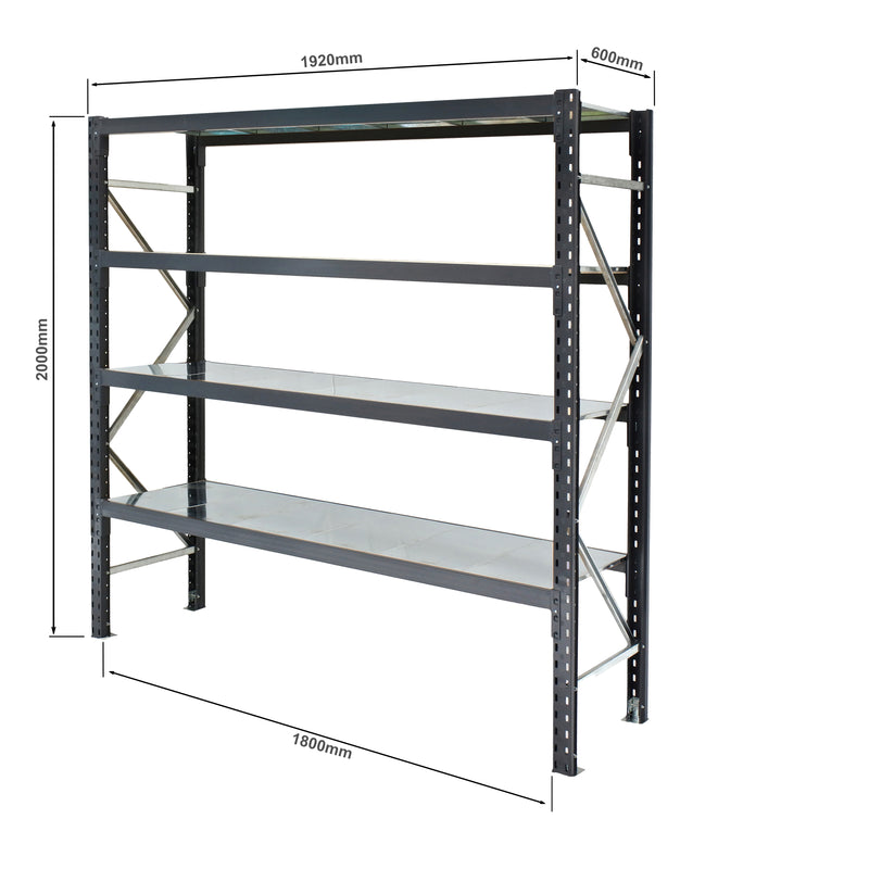 Longspan Shelving - All Shelf Materials - Starter Bay (2000mmH)