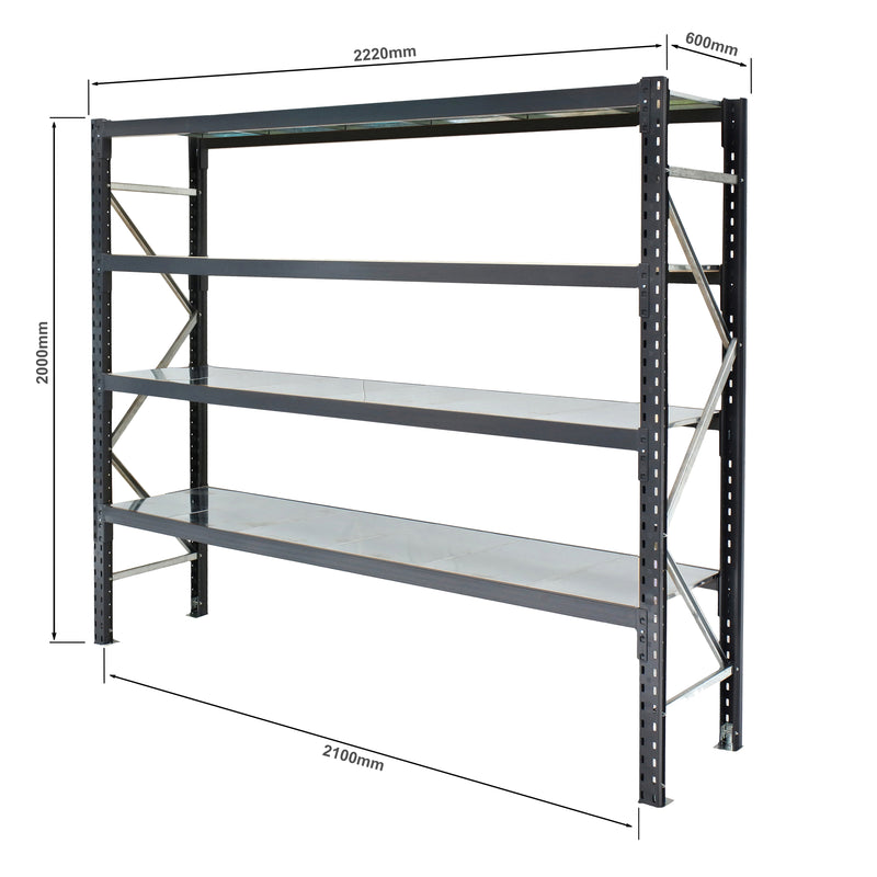 Longspan Shelving - All Shelf Materials - Starter Bay (2000mmH)