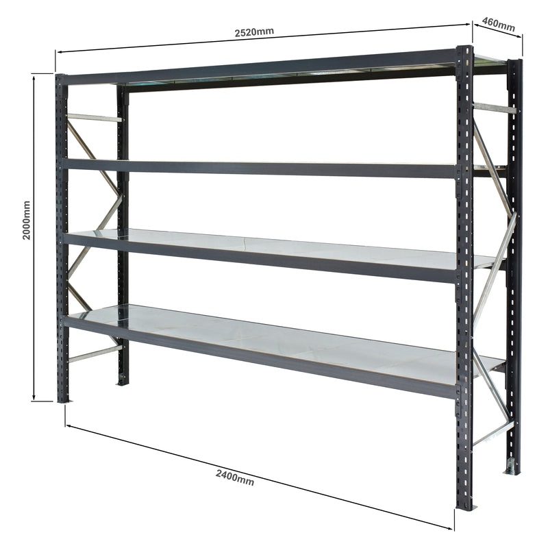 Longspan Shelving - All Shelf Materials - Starter Bay (2000mmH)