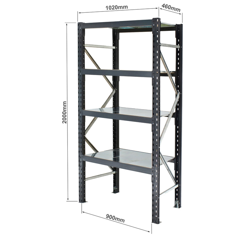 Longspan Shelving - All Shelf Materials - Starter Bay (2000mmH)