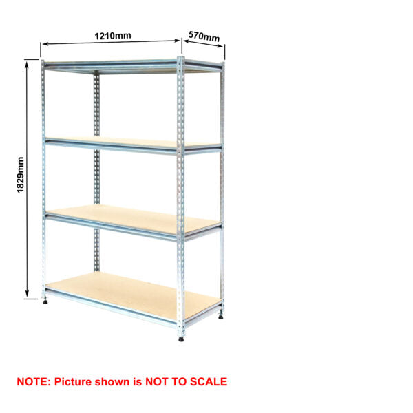 Light-Duty Rivet Shelving - Particle Board