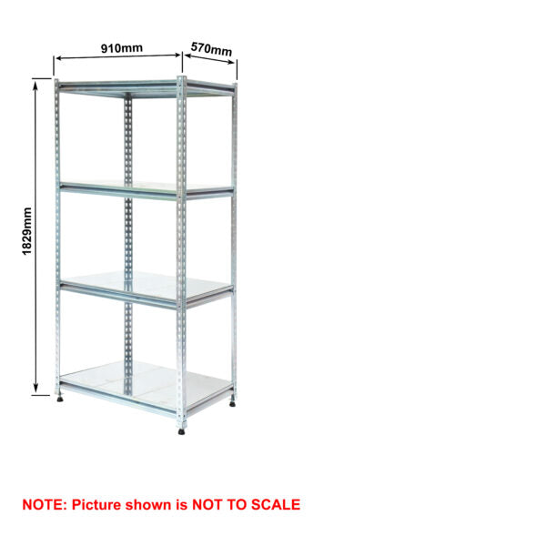 Light-Duty Rivet Shelving - Galvanised Steel Panels