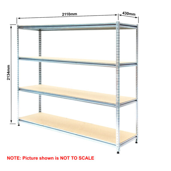 Light-Duty Rivet Shelving - Particle Board